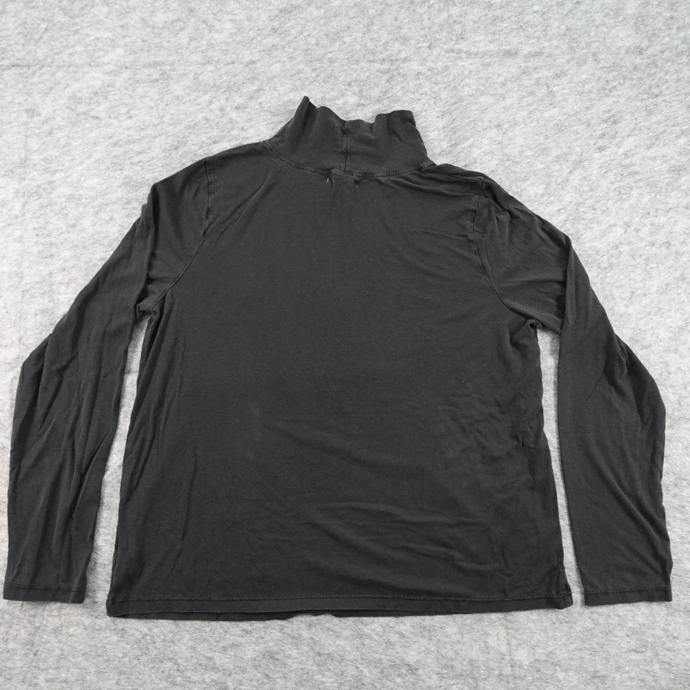 Anthropologie T.la Top Womens Large Black Turtleneck Long Sleeve Casual Pullover_9